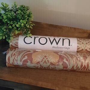 Crown Luxury Wallpaper Flora Nouveau M1194 Russet Red-Gold Batch Q
